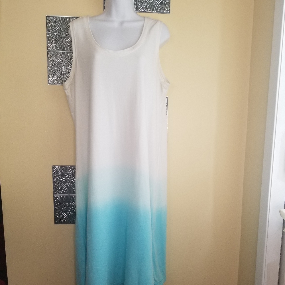 Paradise Shores Sleeveless Ombre Dress/Cover Up L